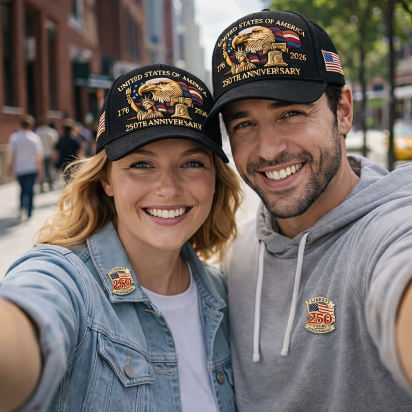 USA 250 Year Anniversary Patriotic Cap (Black)