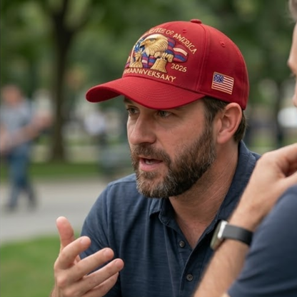 USA 250th Anniversary Hat – Liberty Badge Baseball Cap