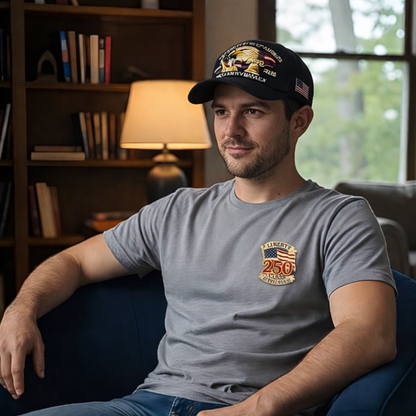 USA 250 Year Anniversary Patriotic Cap (Black)