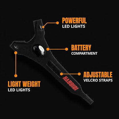 LED Flashlight Gloves for Men with Magnetic Wristband