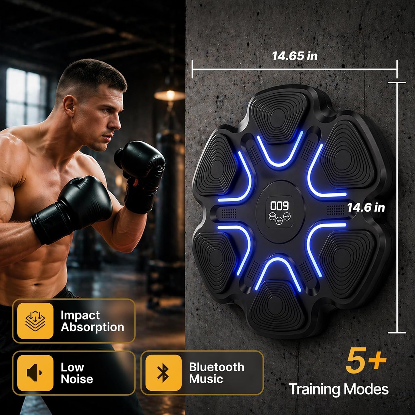 Music Boxing Machine for Adults – Wall Boxing Punching Pad