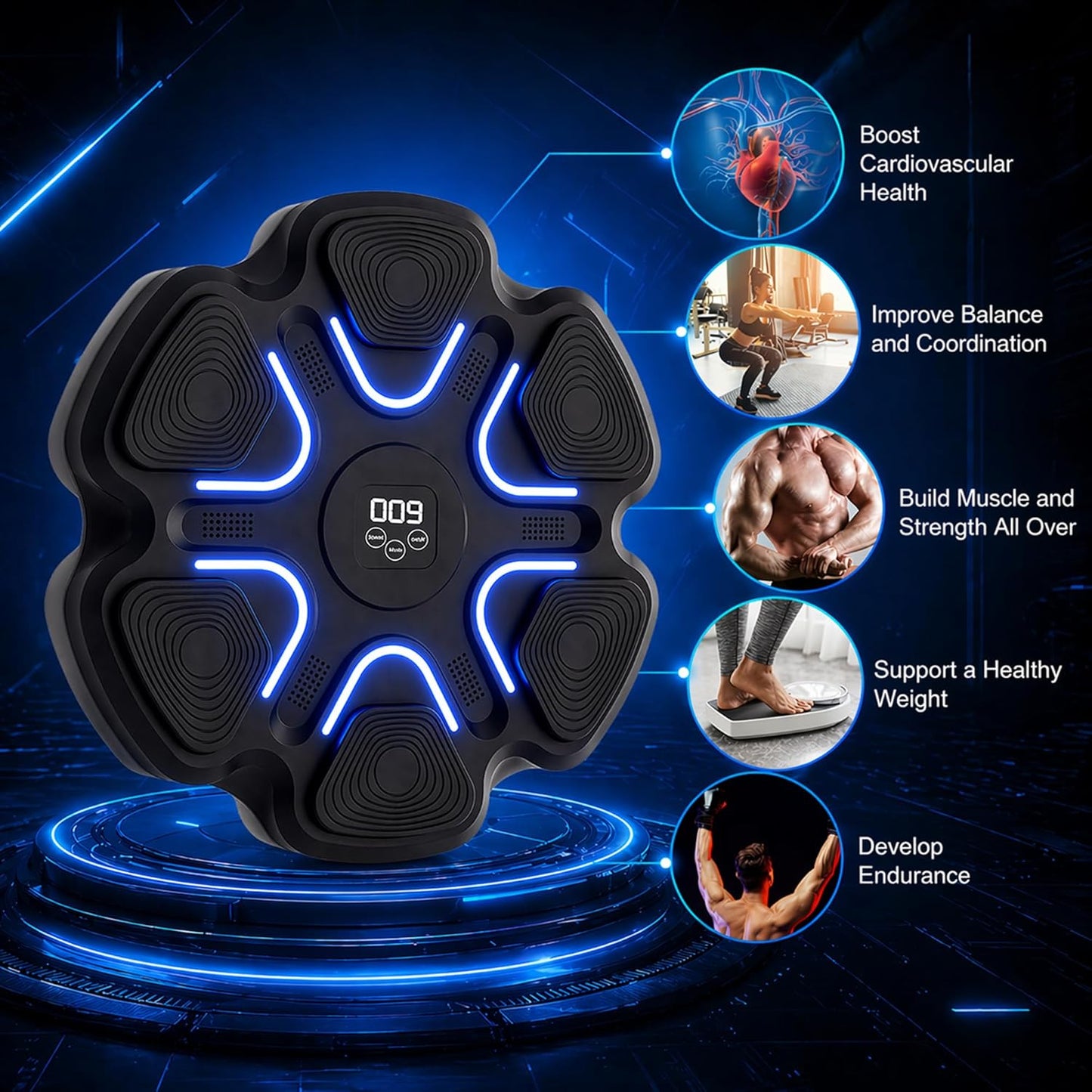 Music Boxing Machine for Adults – Wall Boxing Punching Pad
