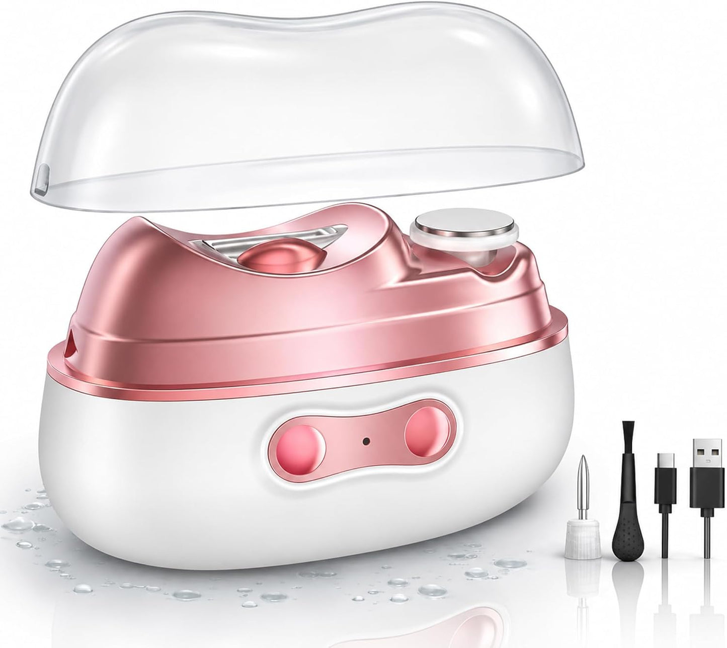 Electric Nail Clipper 4 in 1 Upgraded Rechargeable Automatic Nail Trimmer with LED Light