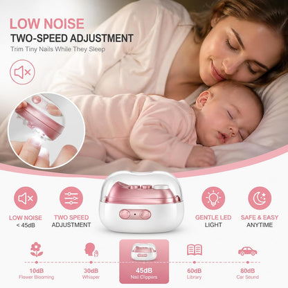 Electric Nail Clipper 4 in 1 Upgraded Rechargeable Automatic Nail Trimmer with LED Light